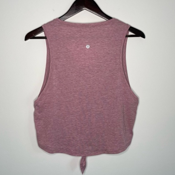 ❤️ Lululemon Knot on a tie tank in pink heather J43 - Picture 2 of 5